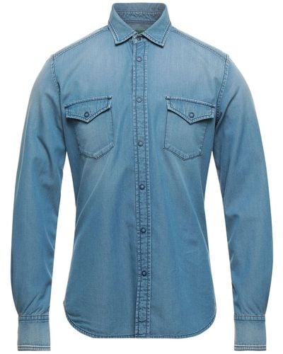 Hand Picked Camicia Jeans - Blu