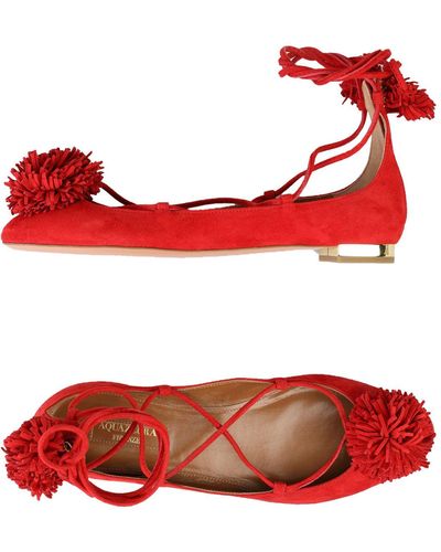 Aquazzura Ballet Flats - Red