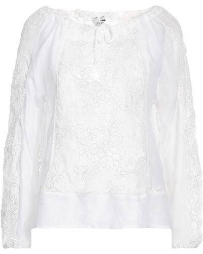 Liu Jo Top Polyamide, Cotton, Silk - White