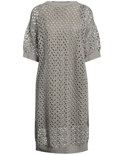 Brunello Cucinelli Mini Dress - Gray
