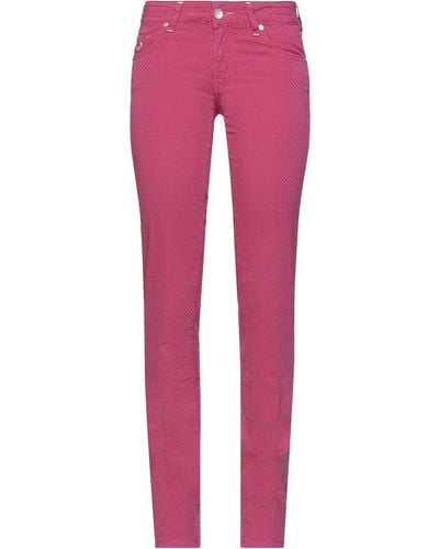 Jacob Coh?n Fuchsia Trousers Cotton, Elastane - Pink