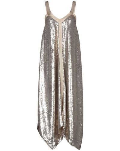 L'Autre Chose Midi Dress - Metallic