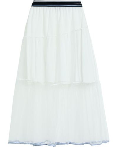 Twin Set Midi Skirt - White