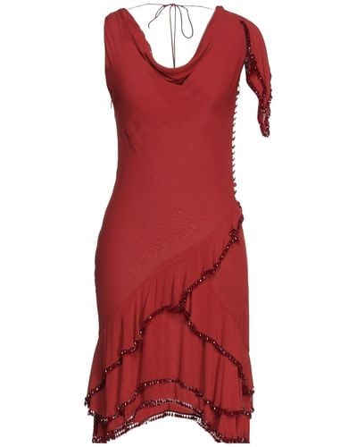 Roberto Cavalli Midi Dress - Red