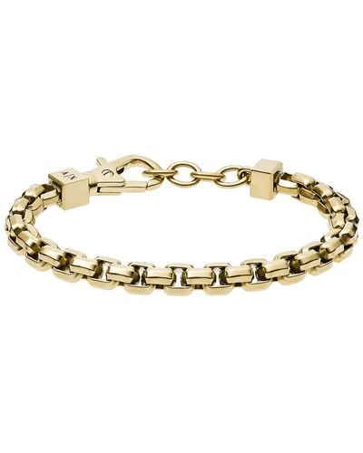 Armani Exchange Tone Stainless Steel Chain Bracelet - Metallic