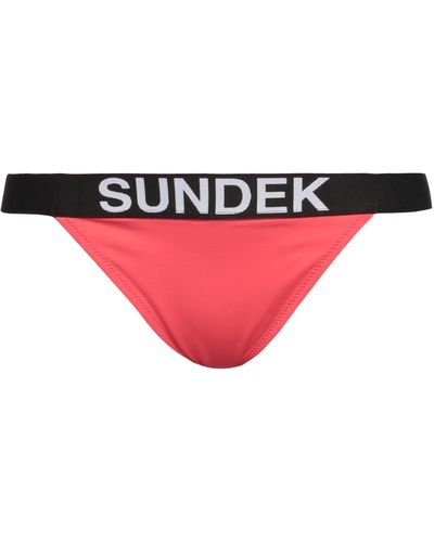 Sundek Bikini Bottoms & Swim Briefs - Red