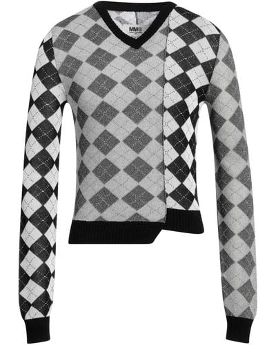 MM6 by Maison Martin Margiela Sweater Viscose, Cotton, Polyamide - Gray