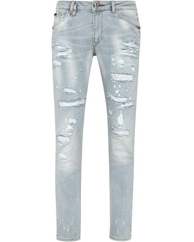 Philipp Plein Pantalon en jean - Bleu