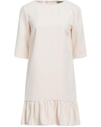 Biancoghiaccio Mini Dress Polyester, Elastane - Natural