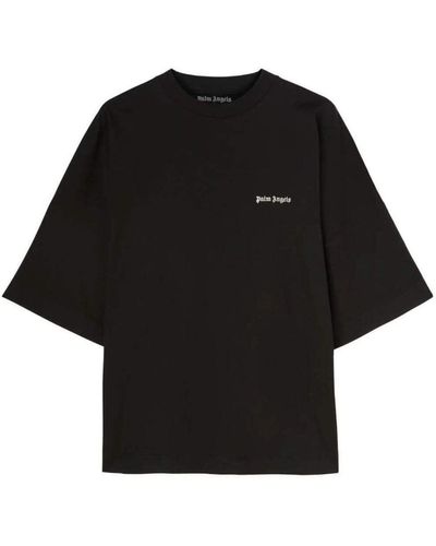 Palm Angels Camiseta con logo bordado - Negro
