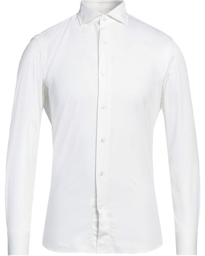 Caruso Ivory Shirt Cotton - White