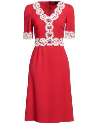 Dolce & Gabbana Vestido midi - Rojo