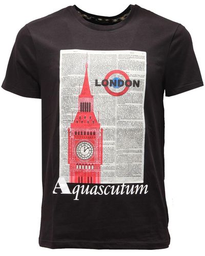 Aquascutum Camiseta - Negro