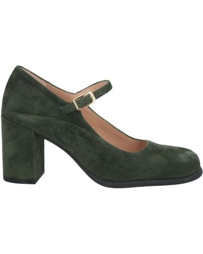 Unisa Dark Court Shoes Leather - Green