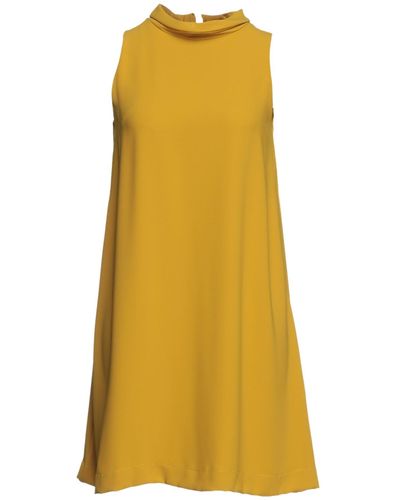 Annie P Mini Dress Polyester - Yellow