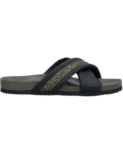 Black Replay Sandals, slides and flip flops for Men | Lyst