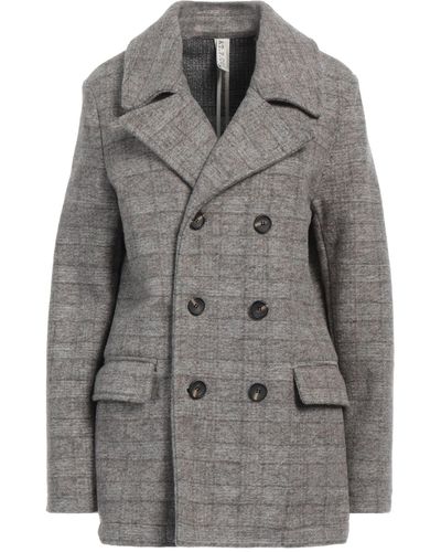 AT.P.CO Khaki Coat Polyester, Wool, Acrylic - Gray