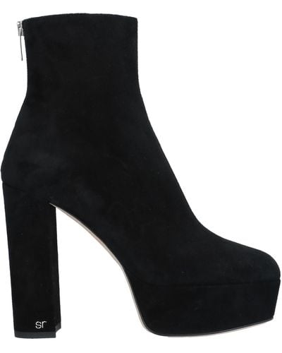 Sergio Rossi Chunky Heel Ankle Boots - Black