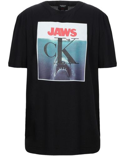 CALVIN KLEIN 205W39NYC Jaws Logo Print T-shirt - Black
