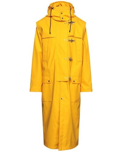 Fay Overcoat & Trench Coat - Yellow