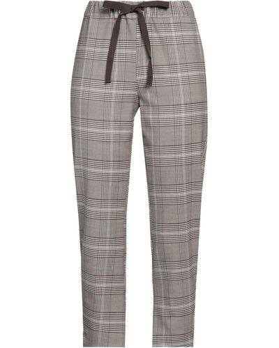 Semicouture Dark Trousers Polyester, Virgin Wool, Elastane - Grey