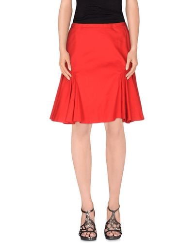 RED Valentino Knee Length Skirt - Red
