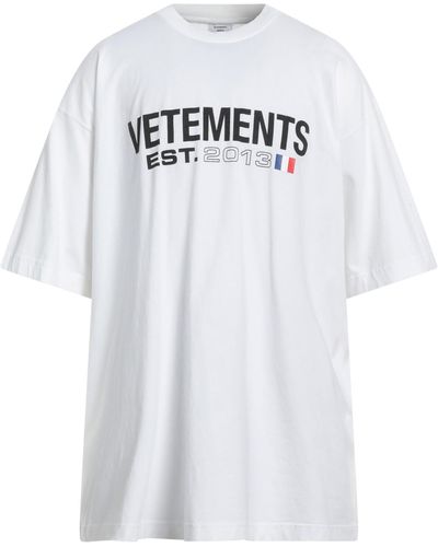 Vetements T-Shirt Cotton, Elastane - White