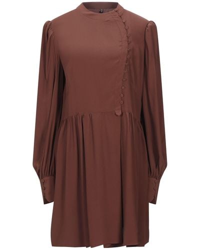 Manila Grace Mini Dress - Brown