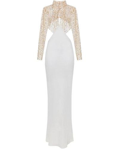 Elisabetta Franchi Robe longue - Blanc