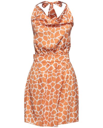 Odi Et Amo Short Dress - Orange