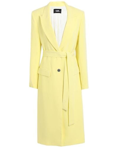 Karl Lagerfeld Overcoat & Trench Coat - Yellow