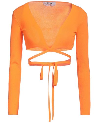 MSGM Wrap Cardigans - Orange