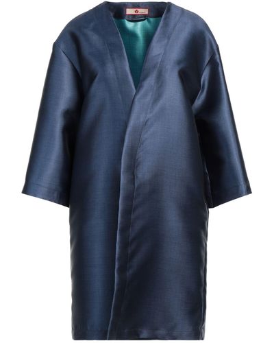 Yuko Overcoat & Trench Coat - Blue
