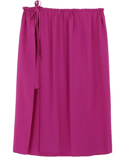Grifoni Midi Skirt Acetate, Silk - Purple