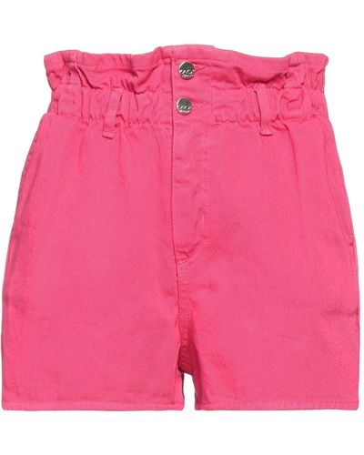 Kaos Denim Shorts - Pink