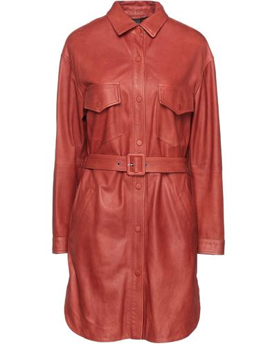 Vintage De Luxe Overcoat & Trench Coat - Red