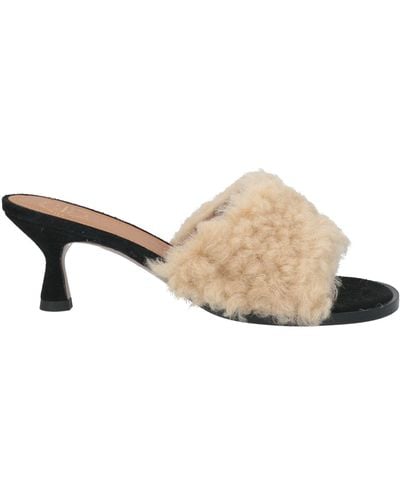 Atp Atelier Sandals Shearling - Natural