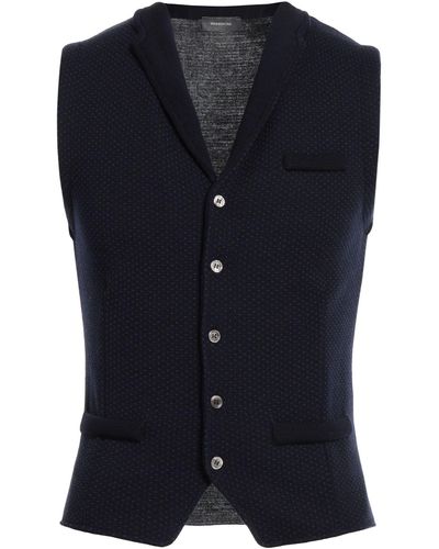 Rossopuro Midnight Tailored Vest Wool - Blue