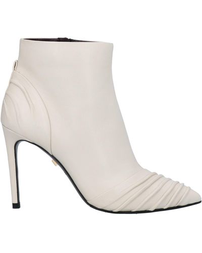 Grey Mer Ankle Boots - White