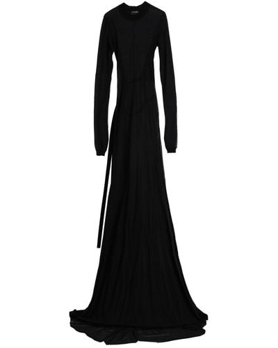 Ann Demeulemeester Maxi Dress Cotton, Polyamide - Black