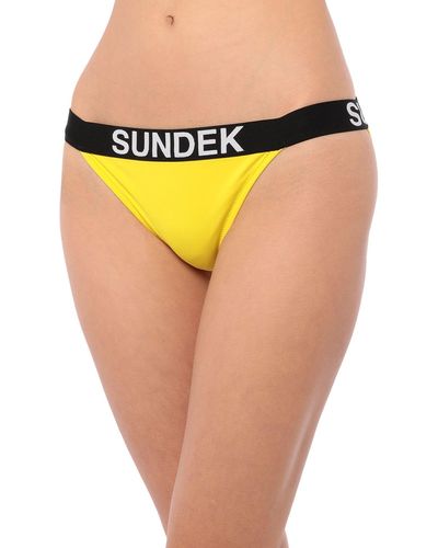 Sundek Bikini Bottoms & Swim Briefs - Yellow