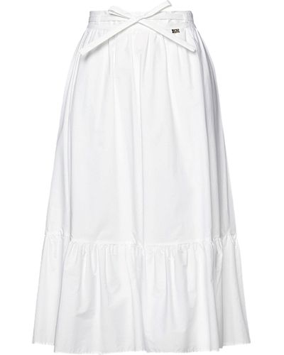 DIVEDIVINE Long Skirt - White