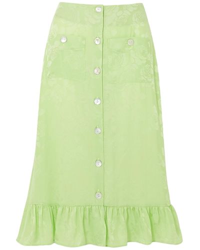 Art Dealer Midi Skirt - Green