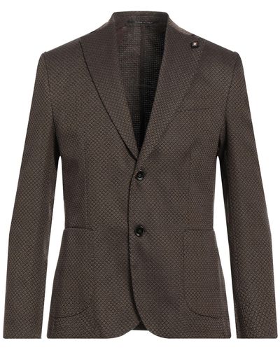 Exibit Suit Jacket - Brown