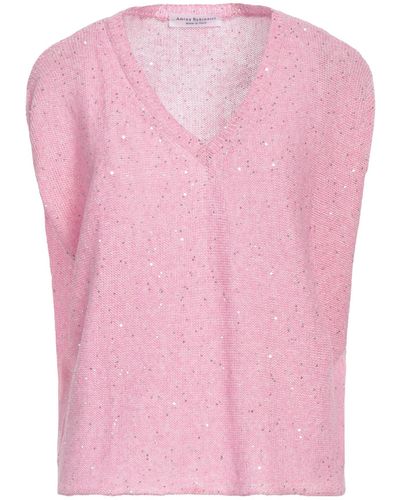Amina Rubinacci Sweater Linen, Nylon, Polyester - Pink