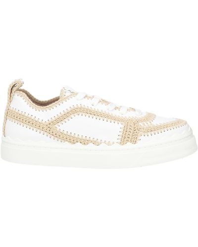 Chloé Lauren Leather Trainers - White