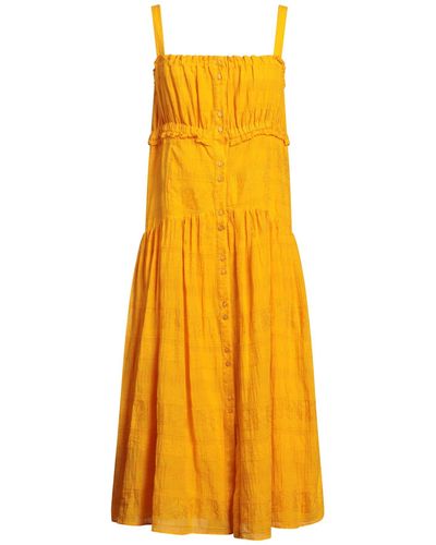 Manila Grace Midi Dress - Yellow