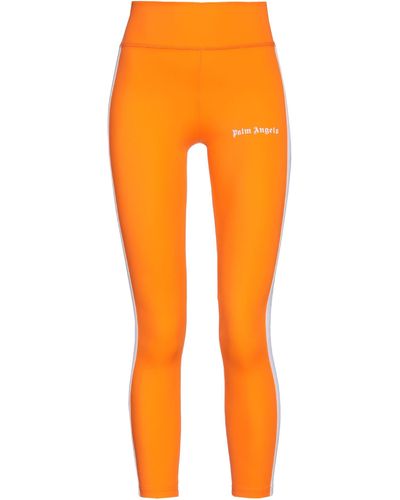 Palm Angels Cropped Printed Stretch-jersey leggings - Orange
