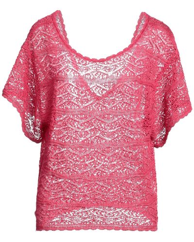 Suoli Fuchsia Sweater Linen, Polyester - Pink