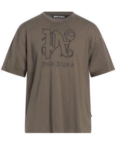 Palm Angels Military T-Shirt Cotton, Polyester - Grey